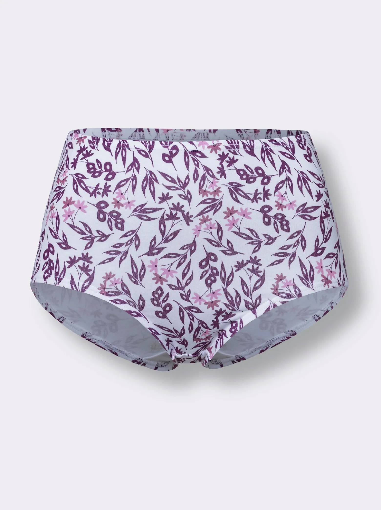 Taillenslip mit Doppelzwickel, floral bedruckt