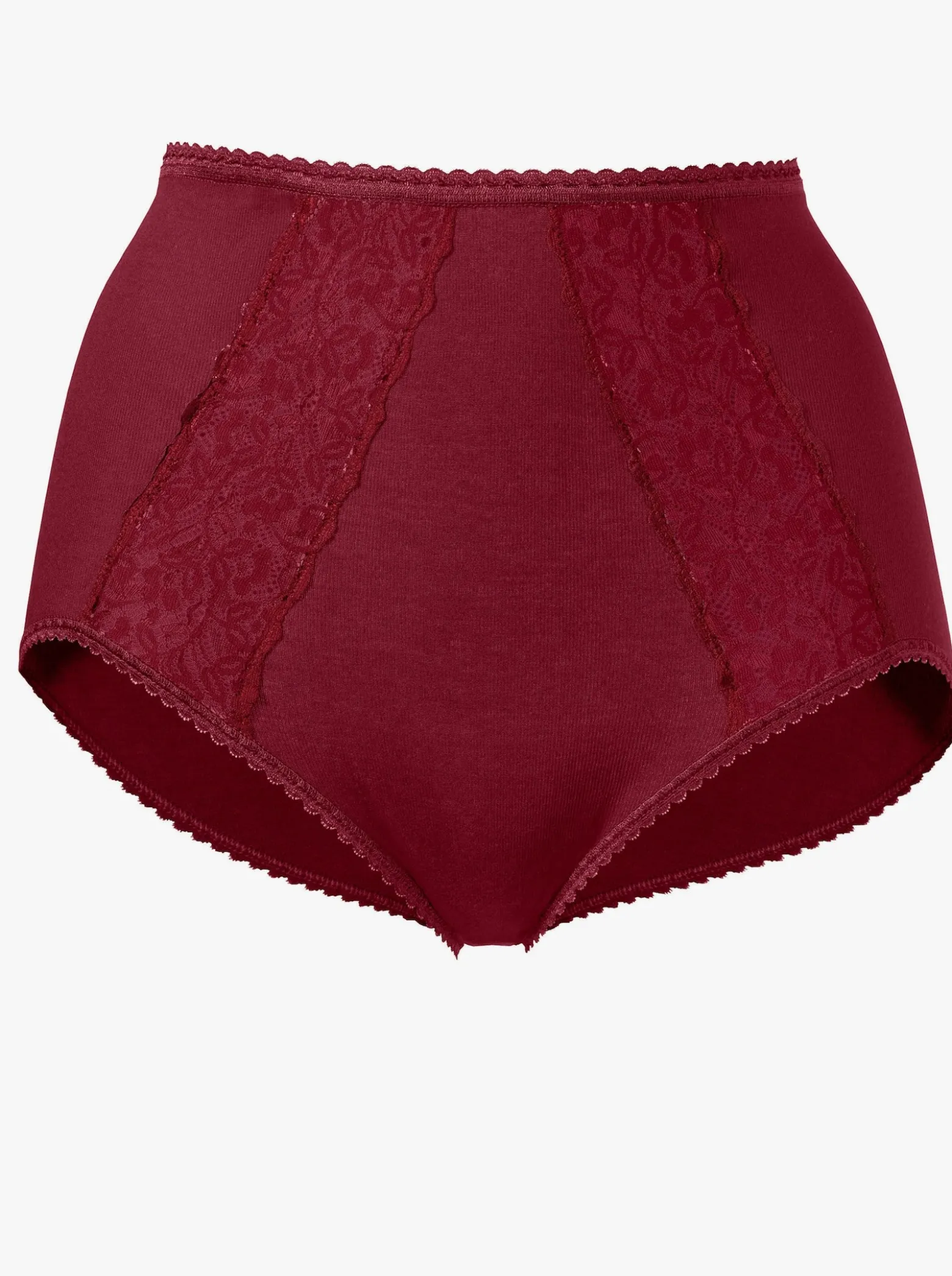 Taillenslip mit elastischem Spitzeneinsatz