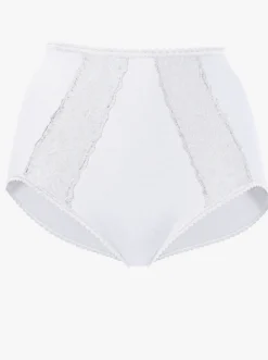 Taillenslip mit elastischem Spitzeneinsatz