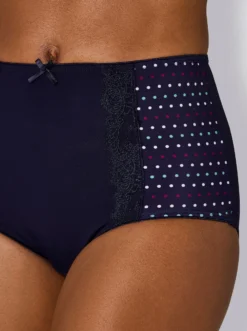 Taillenslip mit Pünktchen-Print
