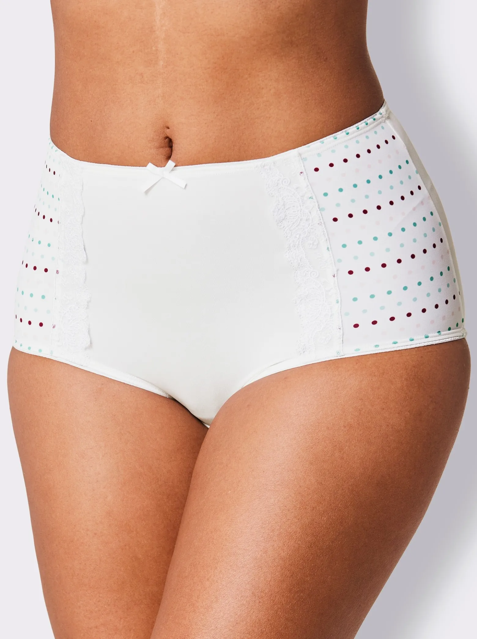Taillenslip mit Pünktchen-Print