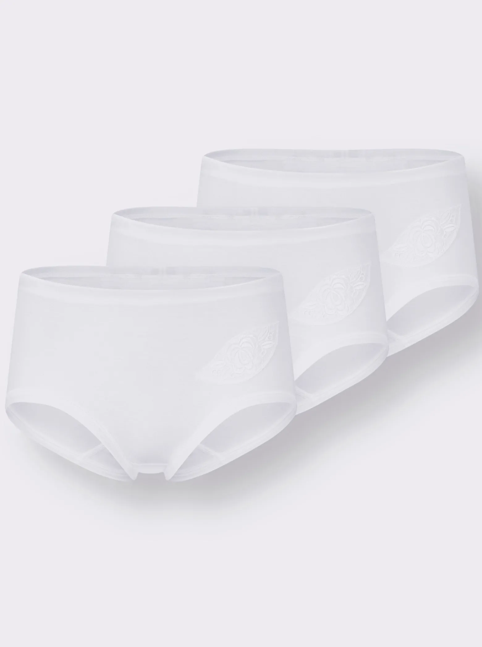 Taillenslip mit seitlichem Batist-Motiv