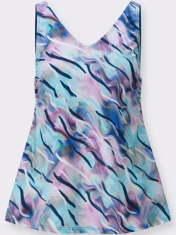 Tankini-Oberteil mit Grafik-Druck