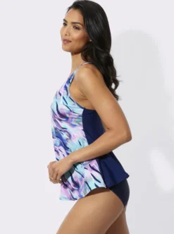 Tankini-Oberteil mit Grafik-Druck