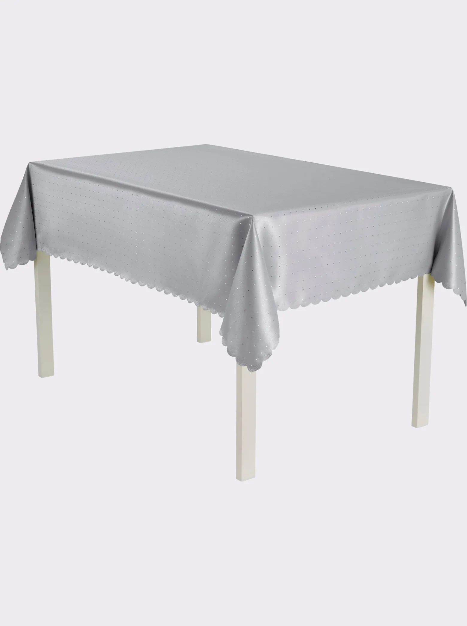 Tischdecke mit gebogtem Abschluss