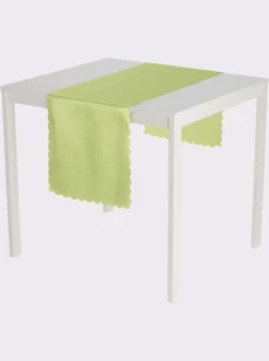 Tischdecke mit gebogtem Abschluss