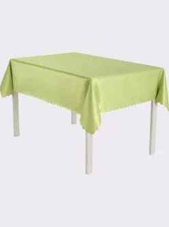 Tischdecke mit gebogtem Abschluss