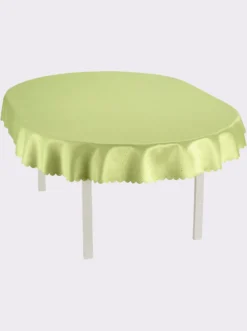 Tischdecke mit gebogtem Abschluss