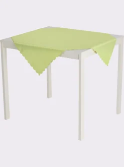 Tischdecke mit gebogtem Abschluss