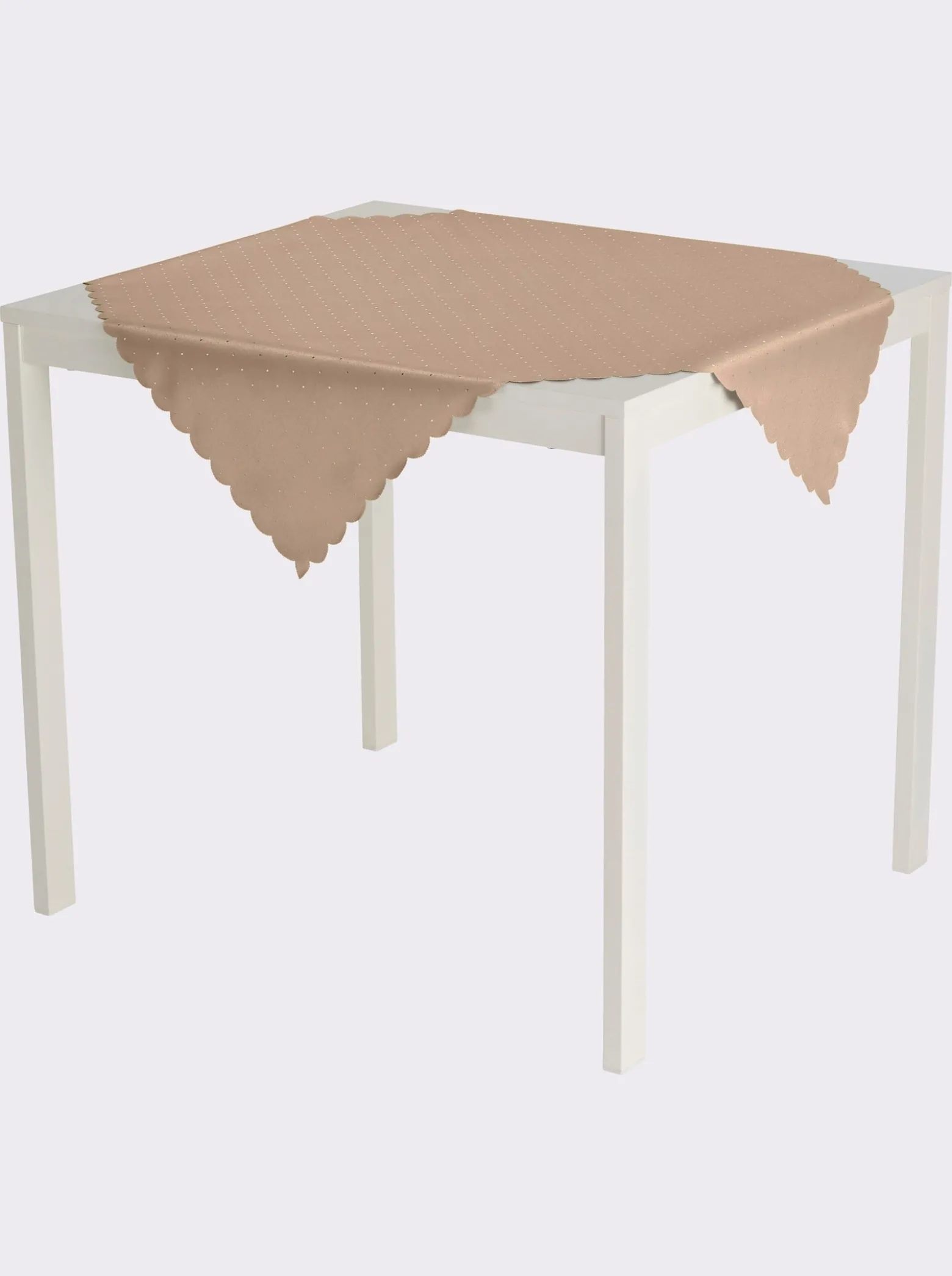 Tischdecke mit gebogtem Abschluss