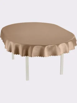 Tischdecke mit gebogtem Abschluss