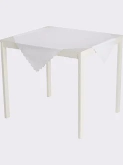 Tischdecke mit gebogtem Abschluss