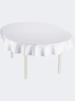 Tischdecke mit gebogtem Abschluss