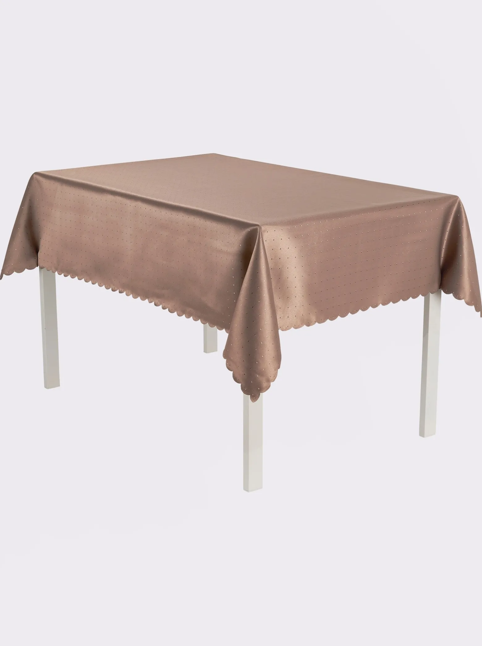 Tischdecke mit gebogtem Abschluss