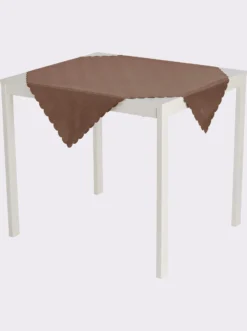Tischdecke mit gebogtem Abschluss