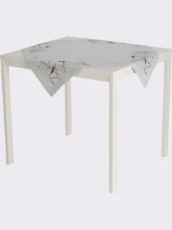 Tischdecke mit Meisen-Stickerei