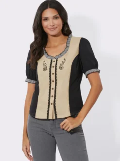 Trachtenbluse mit Rüschen