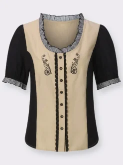 Trachtenbluse mit Rüschen