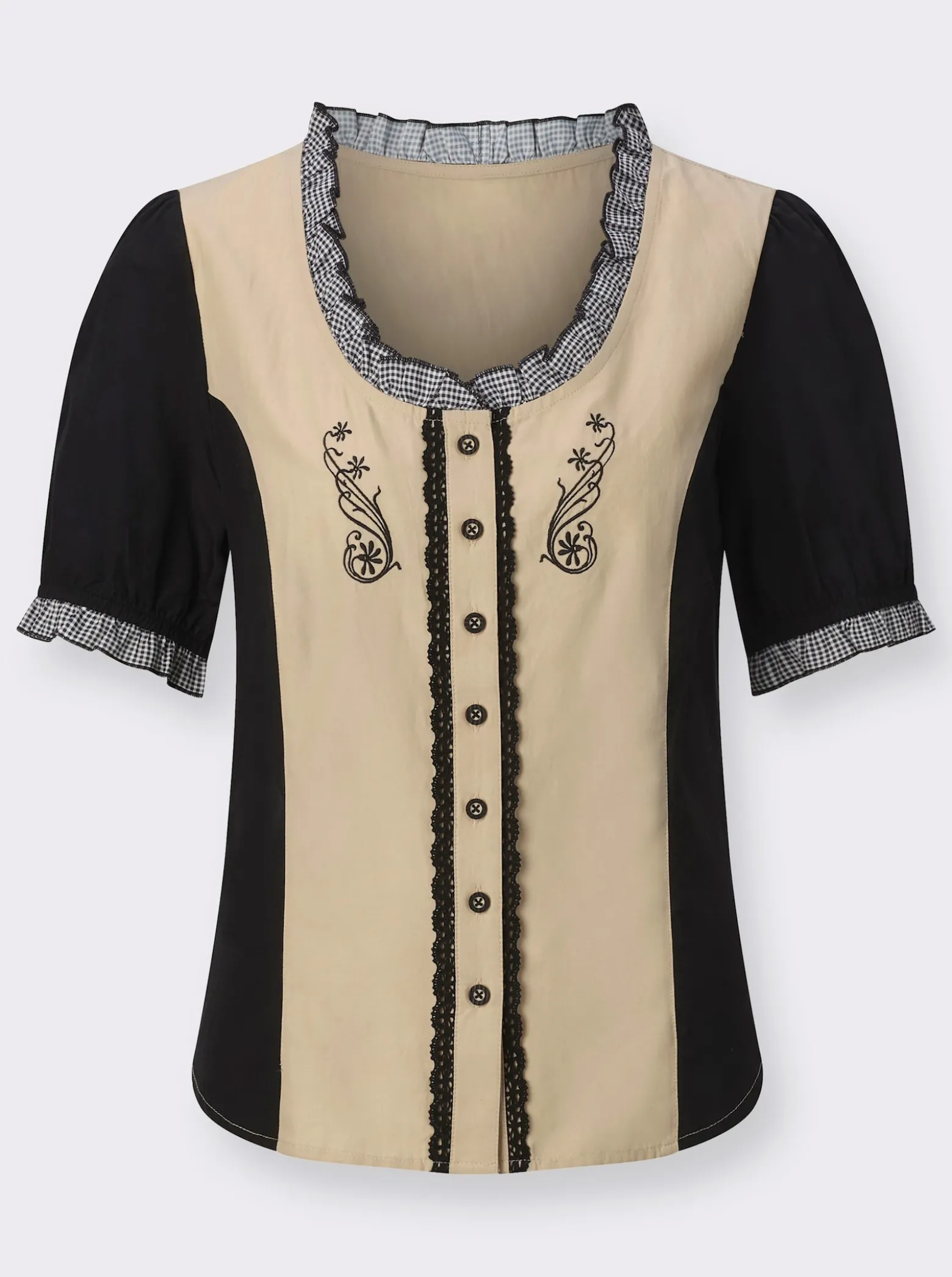 Trachtenbluse mit Rüschen