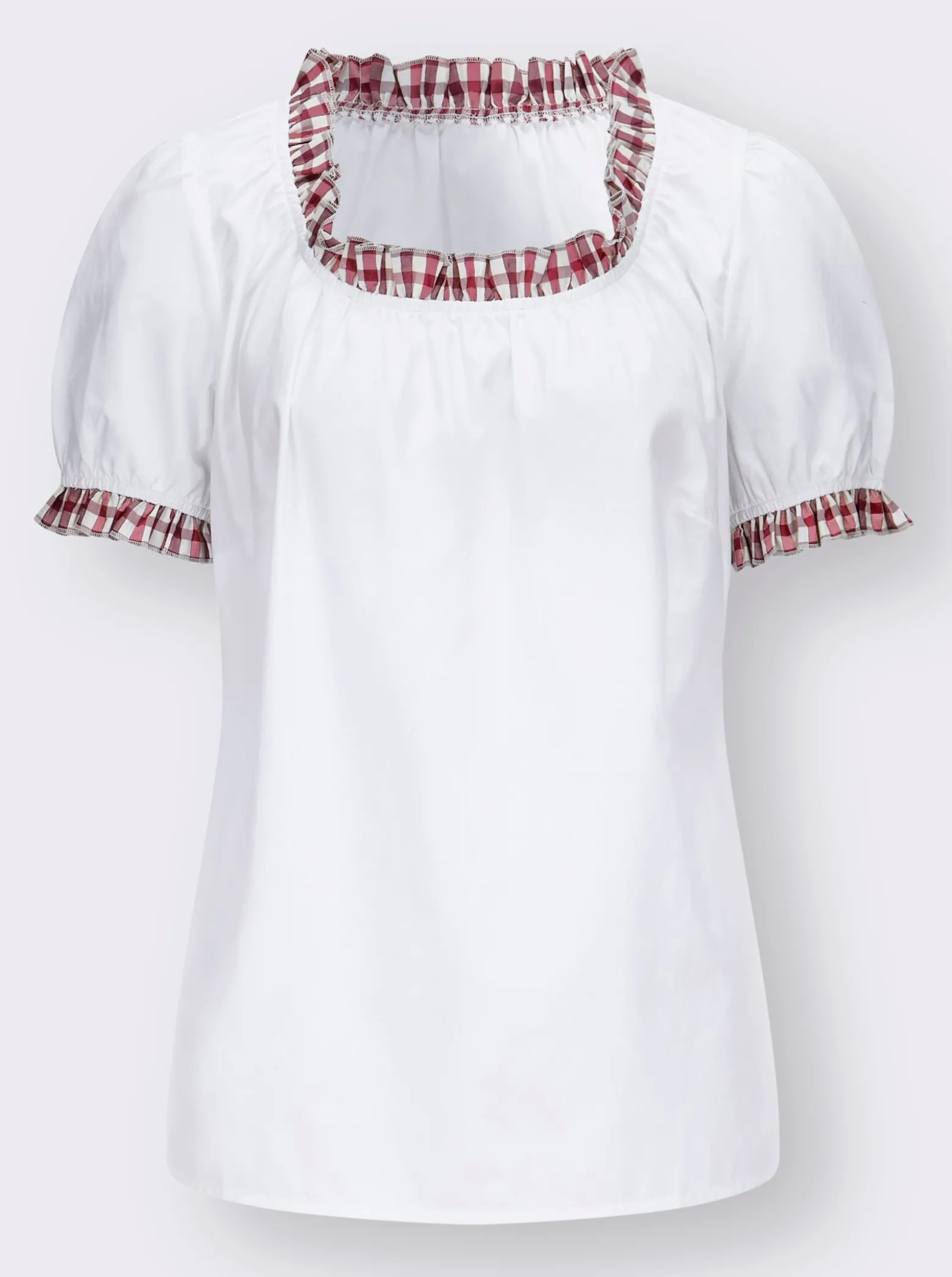 Trachtenbluse mit Rüschen-Verzierung