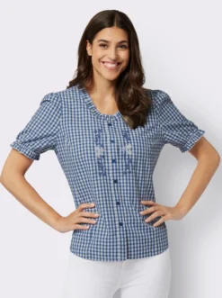 Trachtenbluse mit Stickerei