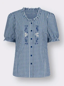Trachtenbluse mit Stickerei