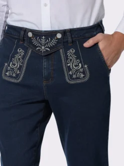 Trachtenjeans mit abnehmbarem Latz