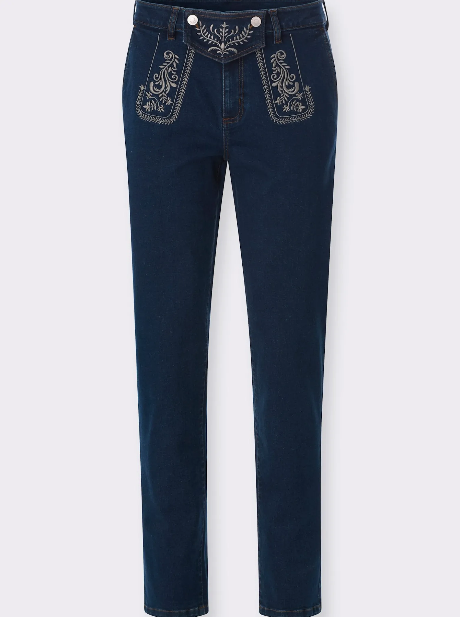 Trachtenjeans mit abnehmbarem Latz