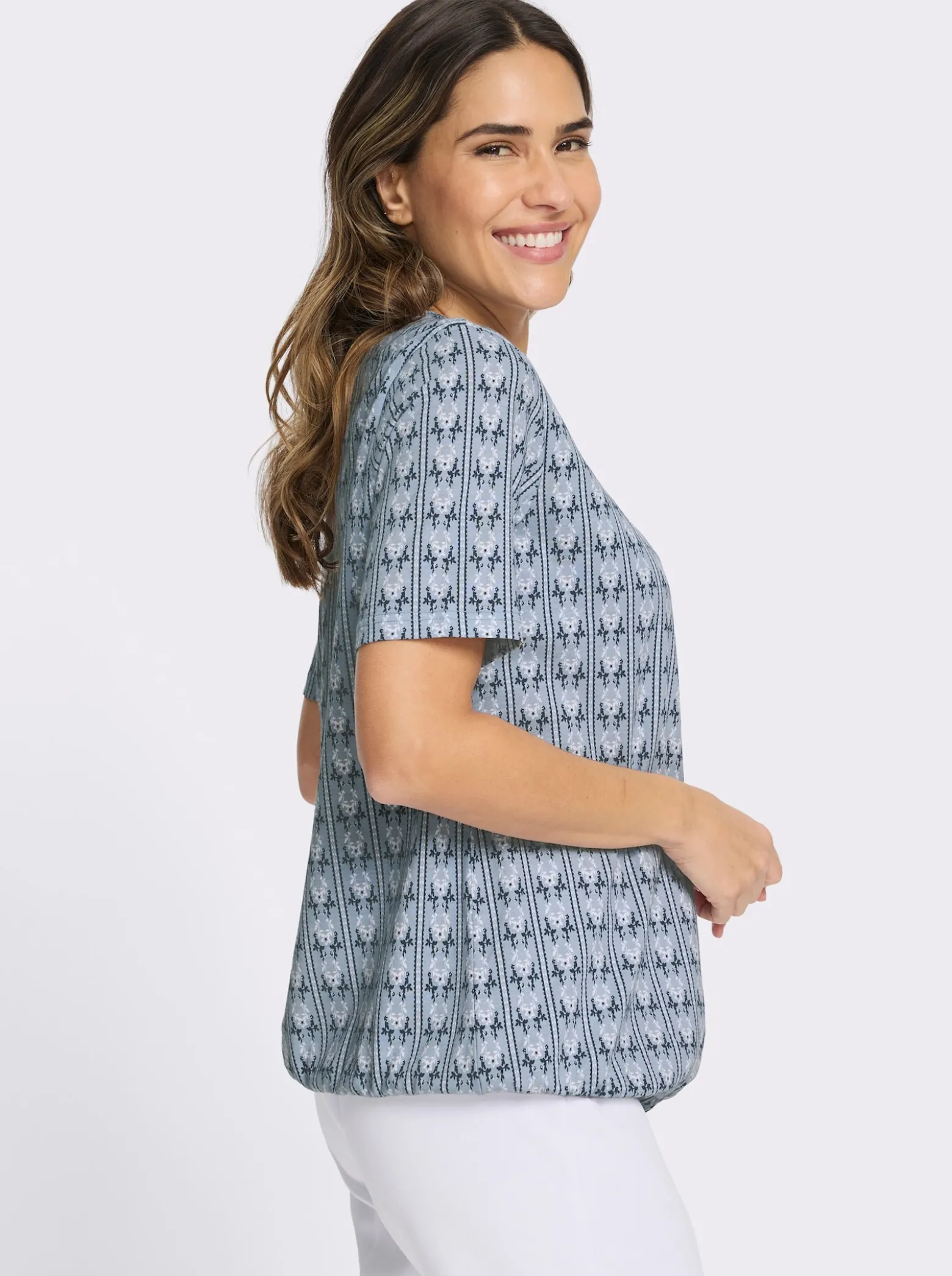 Trachtenshirt im floralen Dessin