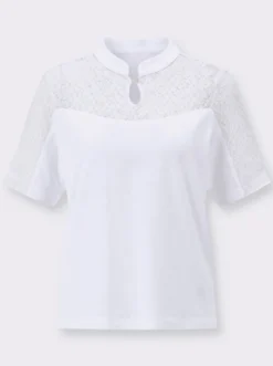 Trachtenshirt mit Häkelspitze