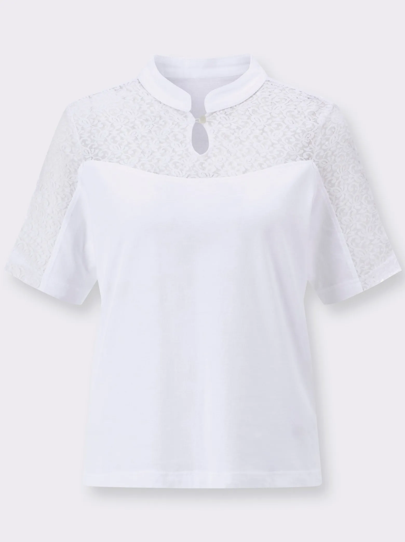 Trachtenshirt mit Häkelspitze