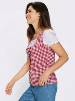 Trachtenshirt mit Karree-Ausschnitt