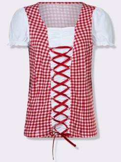 Trachtenshirt mit Karree-Ausschnitt