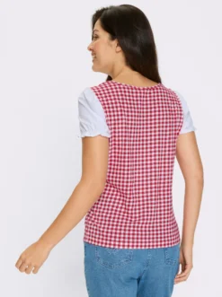 Trachtenshirt mit Karree-Ausschnitt