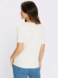 Trachtenshirt mit platziertem Blüten-Druck