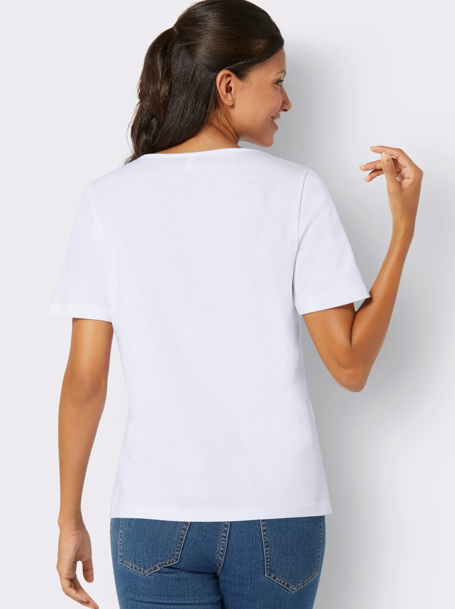 Trachtenshirt mit Rundhals-Ausschnitt