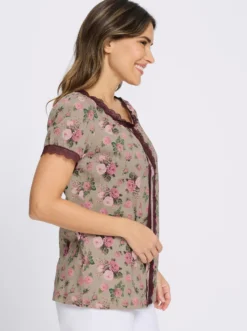Trachtenshirt mit Spitzen-Details