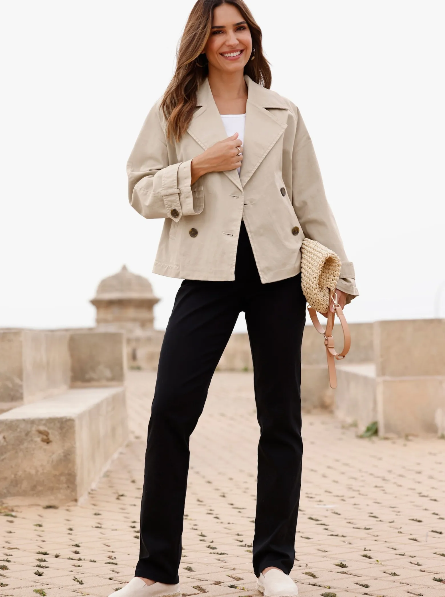 Trenchcoat mit Reverskragen