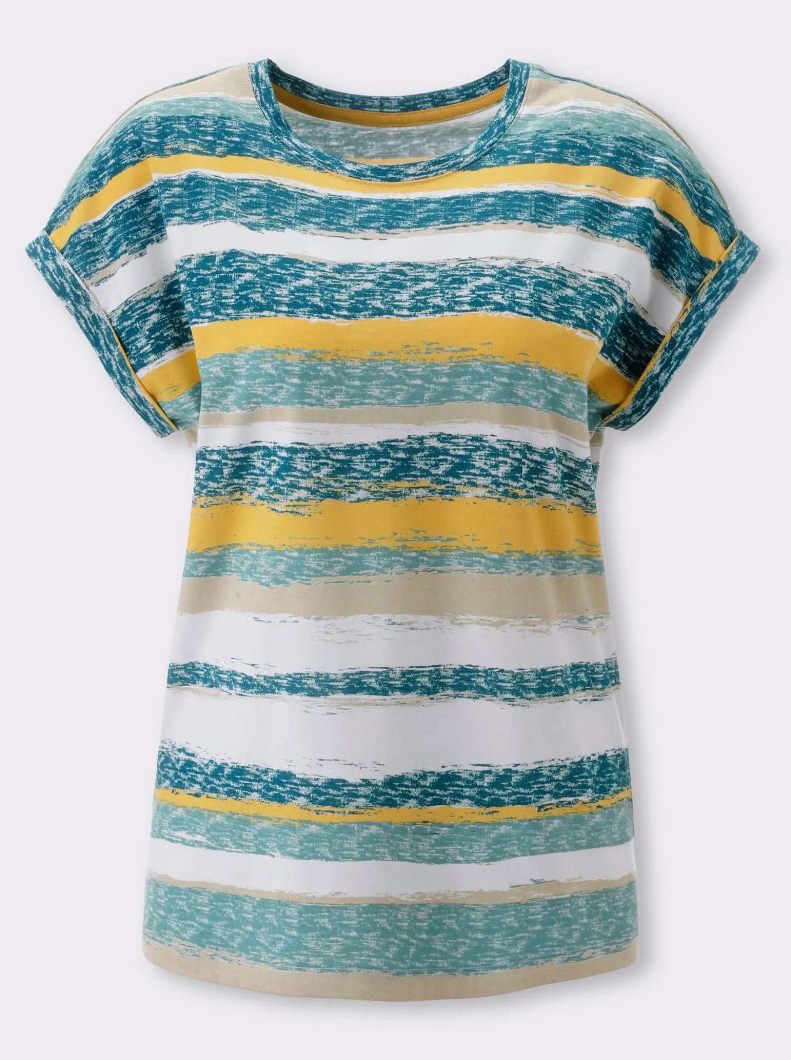 T-Shirt aus Baumwolle, gestreift