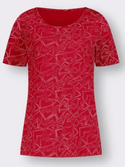 T-Shirt mit Herzchen-Dessin