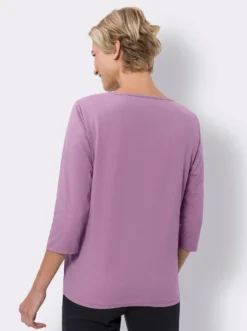 T-Shirt mit platziertem Blüten-Print