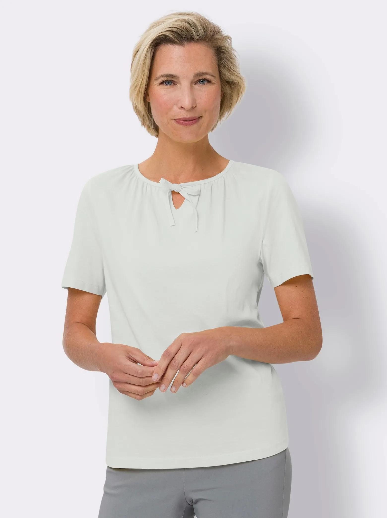 T-Shirt mit Raffungen