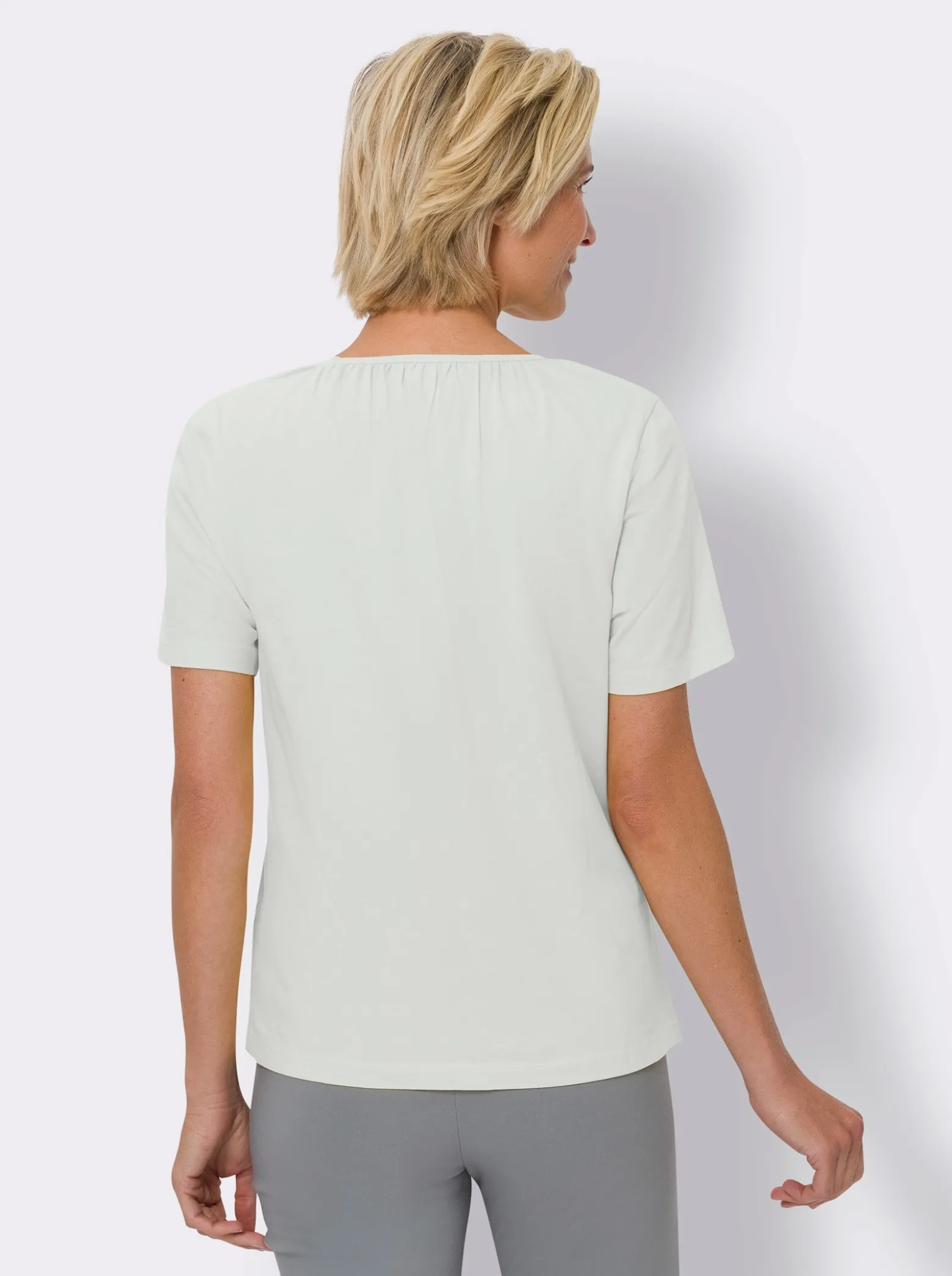 T-Shirt mit Raffungen