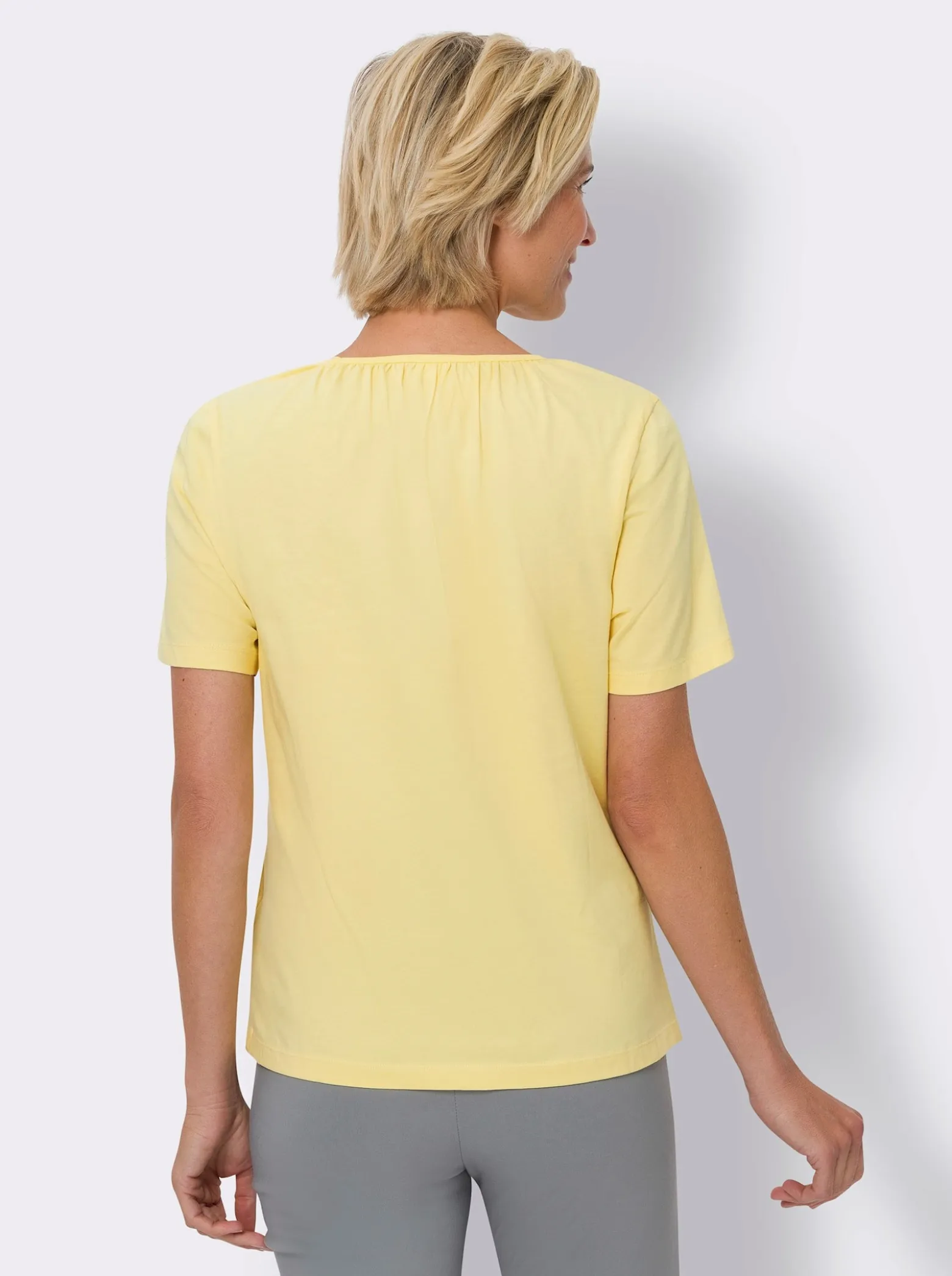 T-Shirt mit Raffungen
