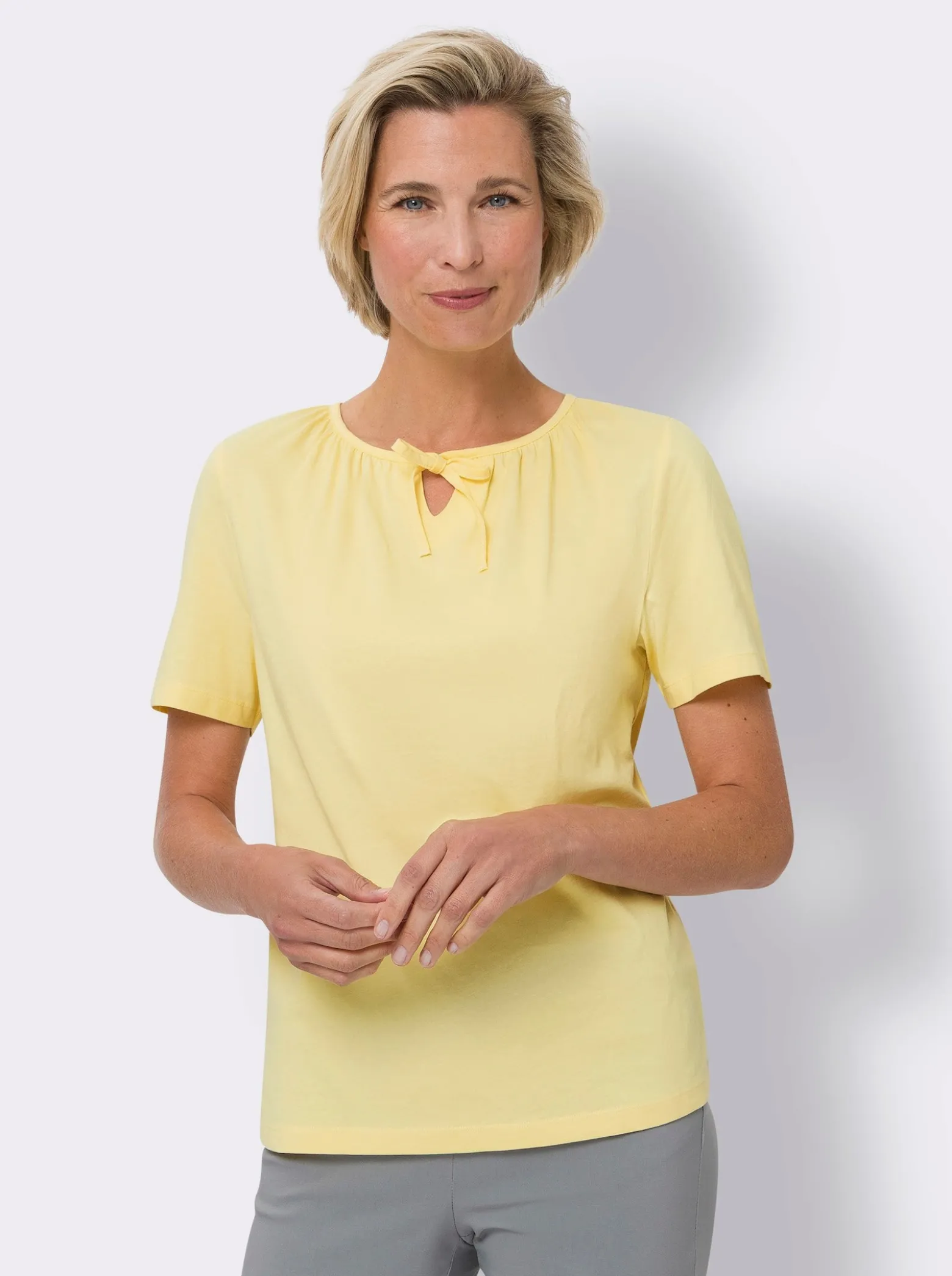 T-Shirt mit Raffungen