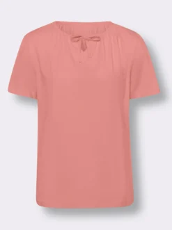 T-Shirt mit Raffungen