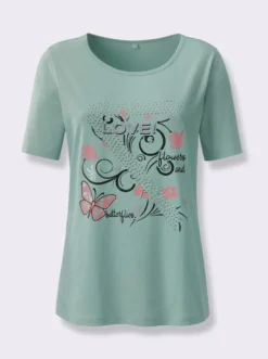 T-Shirt mit Schmetterlings-Druck