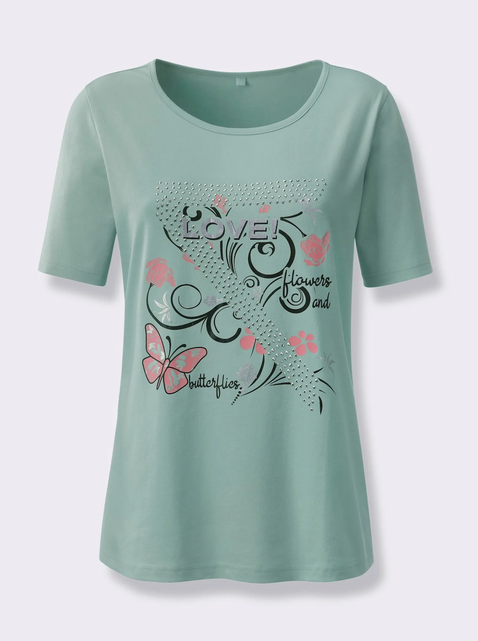 T-Shirt mit Schmetterlings-Druck