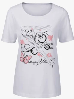 T-Shirt mit Schmetterlings-Druck