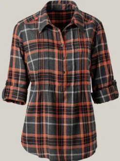 Tunika aus Flanell, kariert